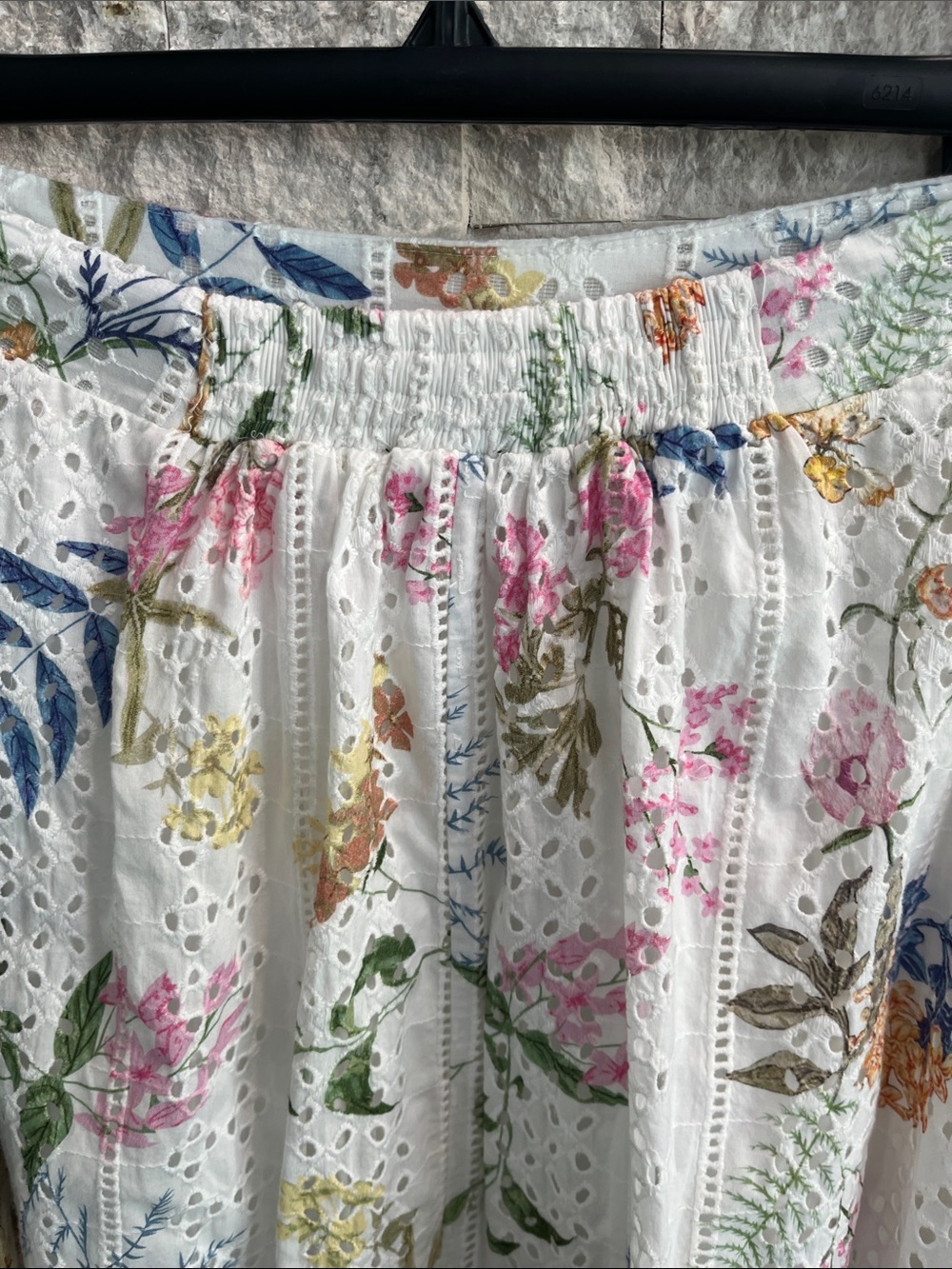Lulu's White Floral Two-Piece Eyelet Skirt  Set Sz:S - Picture 14 of 14